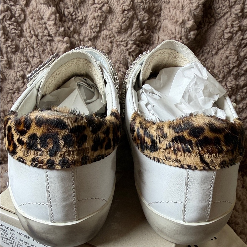 Golden Goose White Sneakers with Silver Accents - Picture 6 of 14